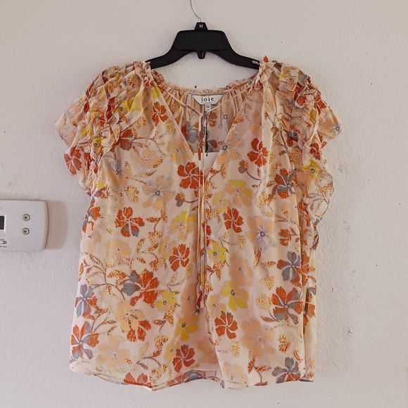 Joie Tezza Short Sleeve‎ Silk Top - Picture 3 of 9